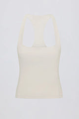 Soft Active Racerback Tank Top in Cream