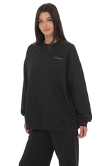 Lucy Oversized Crewneck in Black