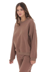 Fleece Jumper in Brown