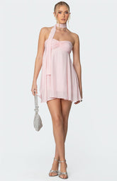 Edikted Pheona Strapless Scarf Mini Dress