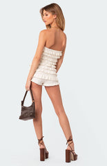 Edikted Robin Ruffle Knit Romper