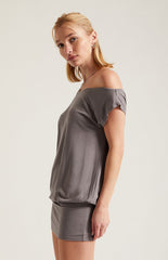Third Charm Lexi Short Sleeve Off-The-Shoulder Mini Dress
