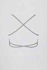 Super Sculpt Seamless Backless Sports Bra in Grey Marl