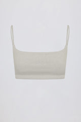 Square-Neck Bralette in Light Grey