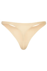 Seamless Knit Thong in Warm Peach
