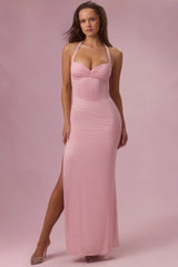 Premium Jersey Corset Bridesmaid Dress in Blush Pink