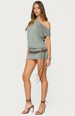 Edikted Sevie Off Shoulder Mini Dress