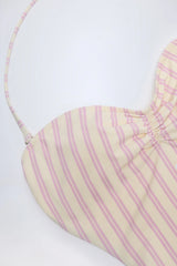 Cut-Out Halterneck Swimsuit in Mauve