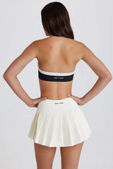 Soft Active Low-Rise Pleated Tennis Skort in Ivory