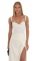 Lace Maxi Dress in Ivory
