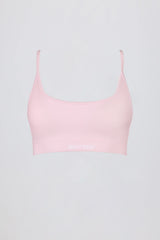 Super Sculpt Seamless Backless Sports Bra in Powder Pink