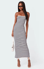 Edikted Knit Back Slitted Maxi Dress