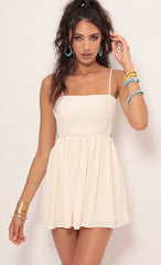 Chiffon A-line Dress in Vanilla