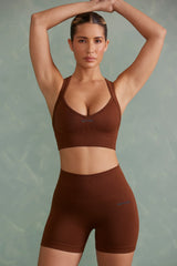 Super Sculpt Mini Shorts in Brown