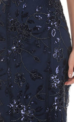 Masha Sequin Maxi Dress in Navy