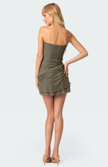 Edikted Evelin Ruched Hem Mini Dress