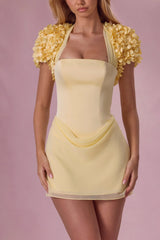 Cropped Bolero in Butter Yellow