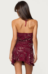 Edikted Adria Bead & Sequin Mini Dress