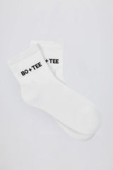 Ribbed Crew Sock Bundle in White