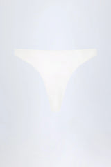Hardware-Detail Cheeky Bikini Bottoms in White