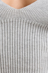 Chunky Knit Tank Top in Grey Marl