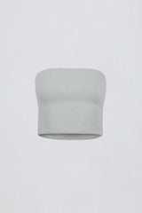 Brushed Jersey Bandeau Top in Fog Grey