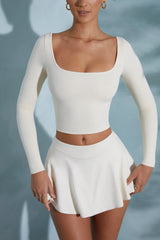 Mini Skort in Ivory