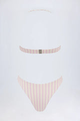 Cut-Out Halterneck Swimsuit in Mauve