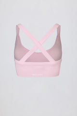 Super Sculpt Seamless Crossback Sports Bra in Powder Pink