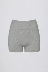 Super Sculpt Seamless Mini Shorts in Grey Marl