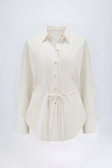 Oversized Cotton-Poplin Shirt in White