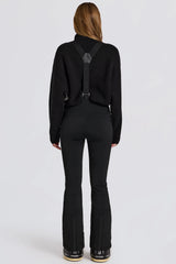 Waterproof High-Rise Salopettes with Suspenders in Black