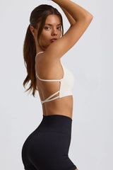 Super Sculpt Seamless Backless Sports Bra in White