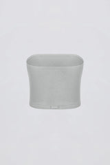Brushed Jersey Bandeau Top in Fog Grey