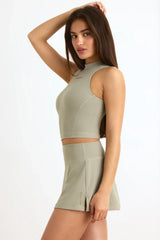 Soft Active Mini Skort in Mineral