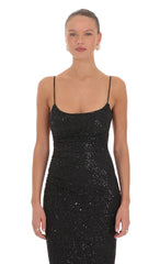 Kaia Sequin Maxi Dress