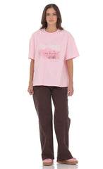 LA Graphic T-Shirt in Pink
