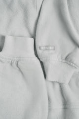 Brushed Jersey Hooded Cropped Shrug in Fog Grey