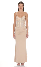 Athena Corset Maxi Dress
