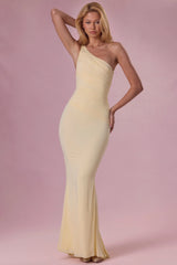 Premium Jersey Bridesmaid Dress in Butter Yellow