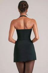 Longline Halterneck Top  in Black