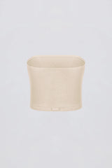 Brushed Jersey Bandeau Top in Ecru