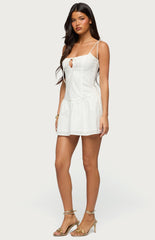 Edikted Kaira Eyelet Boned Mini Dress