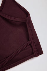Super Sculpt Seamless Backless Sports Bra in Burgundy