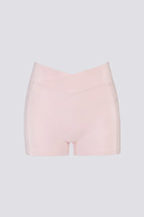 Soft Active V-Waist Pocket Mini Shorts in Ballet Pink