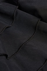 Ruffled Halterneck Bodysuit in Black
