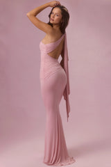 Premium Jersey Bridesmaid Dress in Blush Pink