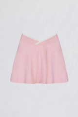Soft Active Crossover Mini Skort in Powder Pink