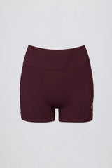 Super Sculpt Seamless Mini Shorts in Burgundy