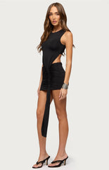 Edikted Sash Cutout Mini Dress